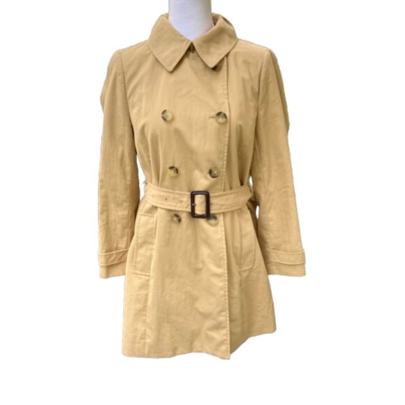J. Crew Women's Trench Coat Khaki Double Breasted Classic Lined Collar Belt, 8P - Picture 13 of 15